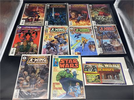 10 STAR WARS COMICS & COLLECTABLES