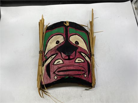 EARLY NATIVE SQUAMISH CARVED MASK (10” x 5” x 17.5”)