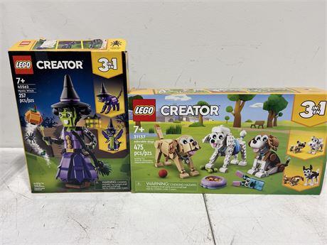 2 OPEN BOX LEGO CREATOR SETS - 40562 & 31137