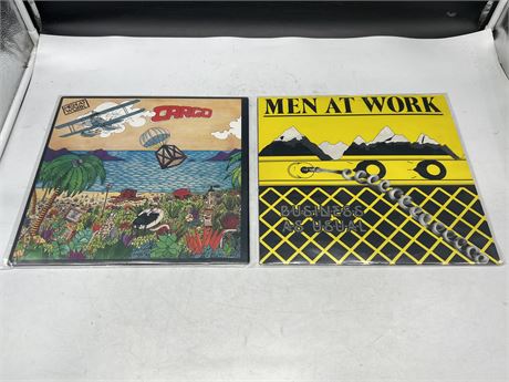 2 MEN AT WORK RECORDS - NEAR MINT (NM)
