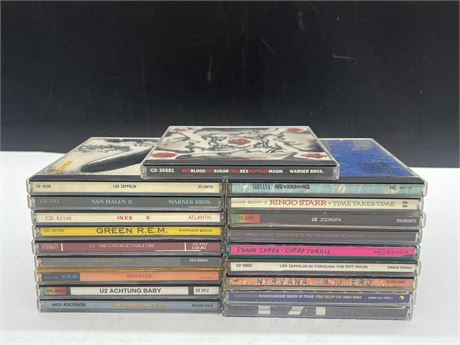 19 GOOD TITLE CDS - NIRVANA, IRON MAIDEN, RHCP & ECT - CLEAN DISCS