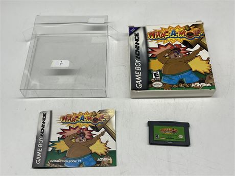 WHAC-A-MOLE - GAMEBOY ADVANCE COMPLETE W/BOX & MANUAL - EXCELLENT COND.