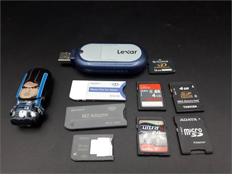 COLLECTION OF SD MEMORY CARDS - VERY GOOD CONDITION