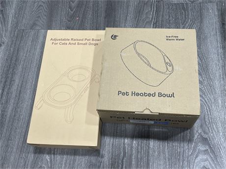 2 NEW IN BOX PET BOWLS