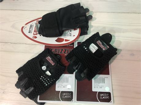 3 PAIRS OF WORKOUT GLOVES SIZE SMALL
