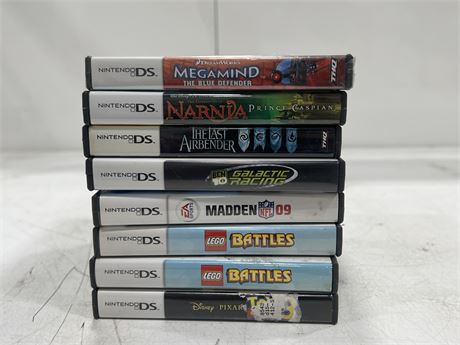 8 NINTENDO DS GAMES COMPLETE W/ MANUALS - 1 SEALED