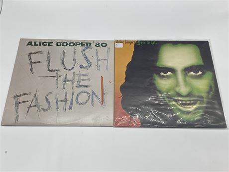 2 ALICE COOPER RECORDS - VG+