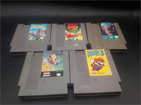 COLLECTION OF FIVE NINTENDO GAMES