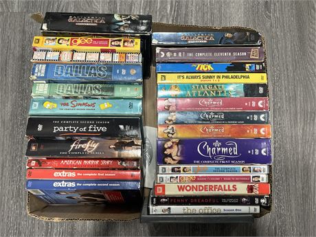 FLAT OF TV SERIES DVDS