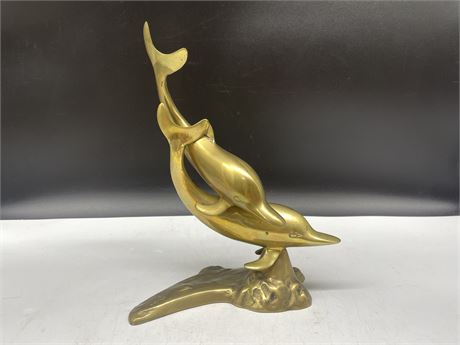 MCM BRASS DOLPHINS - 11” TALL