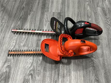 2 ELECTRIC HEDGETRIMMERS - WORKING