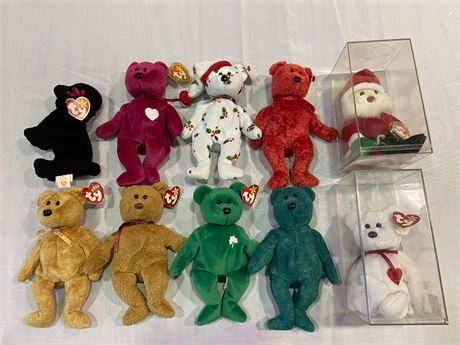 10 BEANIE BABYS W TAGS (GOOD CONDITION)
