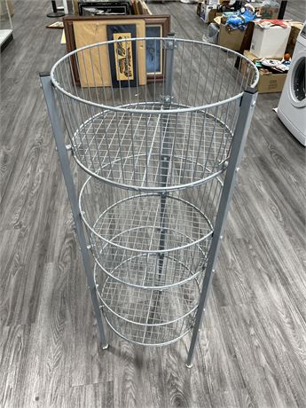 3 LEVEL METAL BASKET STAND 4ft TALL
