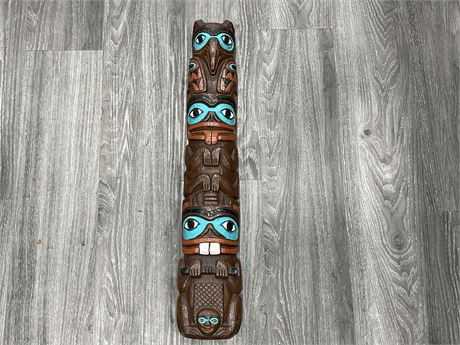 FIRST NATIONS ART TOTEM - HAND PAINTED (27”)