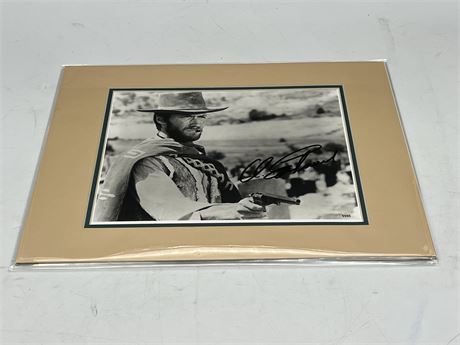 CLINT EASTWOOD (Fistful of Dollars) SIGNED PHOTO MATTED TO 11x14” W/COA