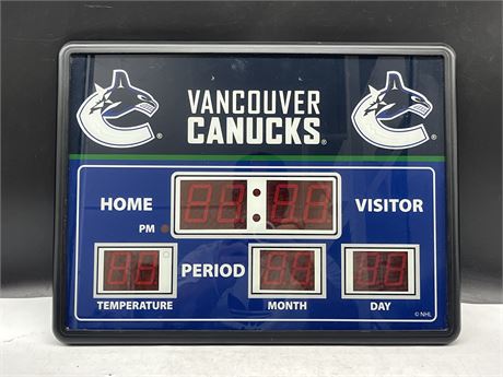 VANCOUVER CANUCKS CLOCK DISPLAY 19X15”