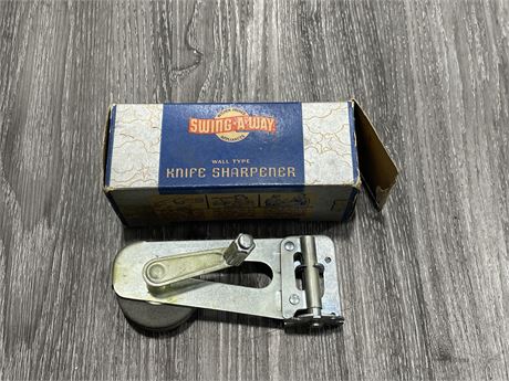 1950’s SWING - A - WAY WALL MOUNTED KNIFE SHARPENER