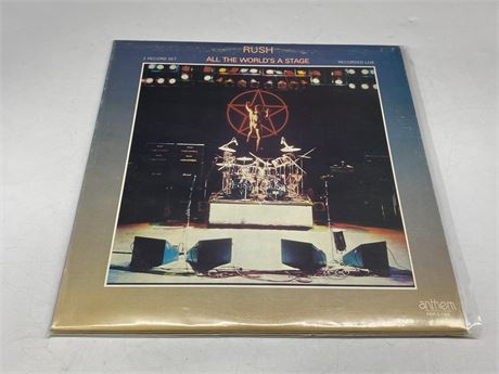 RUSH - ALL THE WORLDS A STAGE DOUBLE VINYL - NEAR MINT (NM)