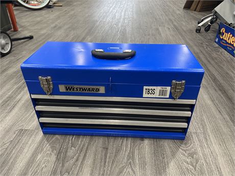 WESTWARD STEEL TOOL BOX - 21”x11”x11”