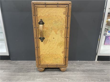 FAUX LEATHER SIDE CABINET 14”x10”x31”