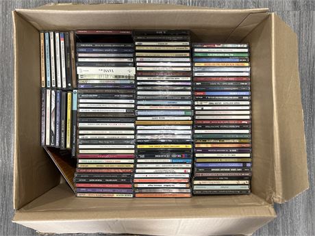 BOX OF APPRX 100 CDS - SOME SEALED