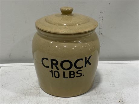 MOIRA POTTERY STONEWARE CROCK - MADE IN ENGLAND (10” TALL)