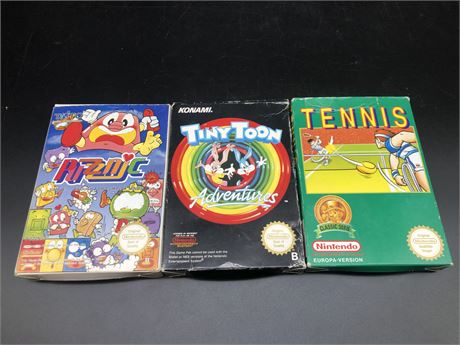 (3) IN BOX NINTENDO ENTERTAINMENT SYSTEM GAMES