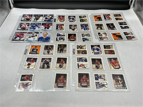 9 YOUNG GUNS & 35 OPC 1980s CARDS