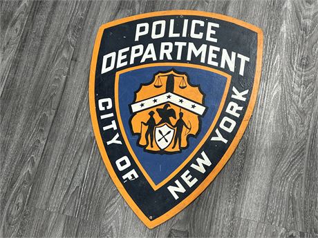 POLICE DEPARTMENT CITY OF NEW YORK SIGN (19”x24”)