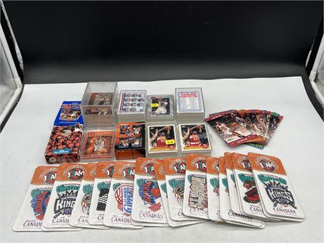 LARGE LOT OF NBA CARDS + COLLECTABLES