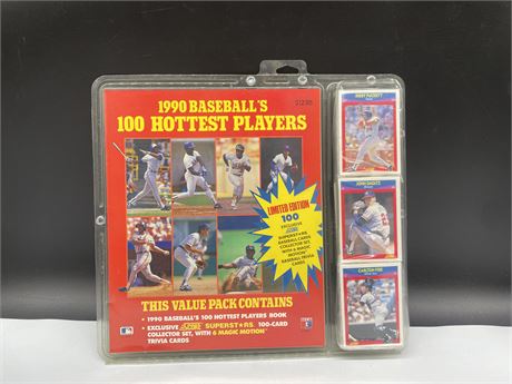 NEW 1990 BASEBALL TOP 100 HOTTEST PLAYERS VALUE PACK