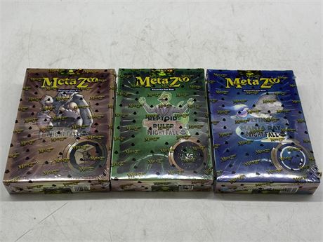 3 SEALED METAZOO 1ST EDITION STARTER DECKS