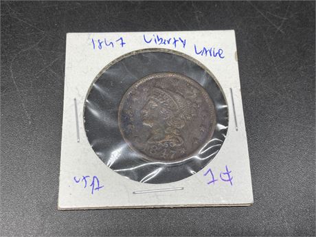 1847 UNITED STATES PENNY
