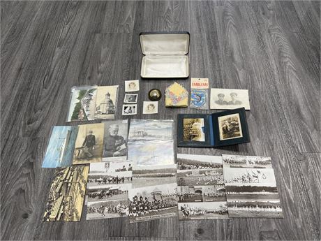 VINTAGE GIFT BOX, PHOTOS & POST CARDS