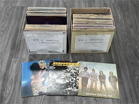 2 BOXES OF RECORDS - CONDITION VARIES