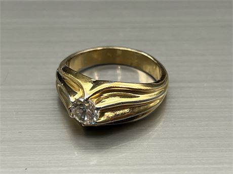 18K GOLD FILLED W/STONE RING IN BOX