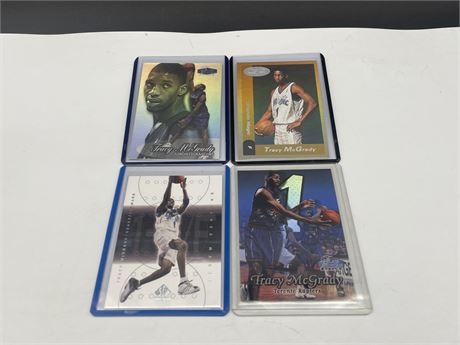 4 MISC TRACY MCGRADY CARDS - ONE 2ND YEAR
