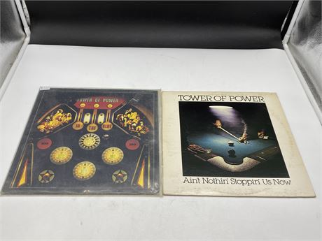 2 TOWER OF POWER RECORDS - VG (slightly scratched)