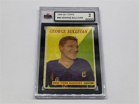 KSA 2 GEORGE SULLIVAN 1958-59 TOPPS CARD