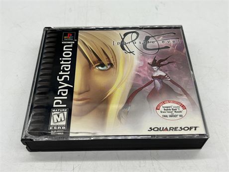 PARASITE EVE - PLAYSTATION W/INSTRUCTIONS - GOOD CONDITION