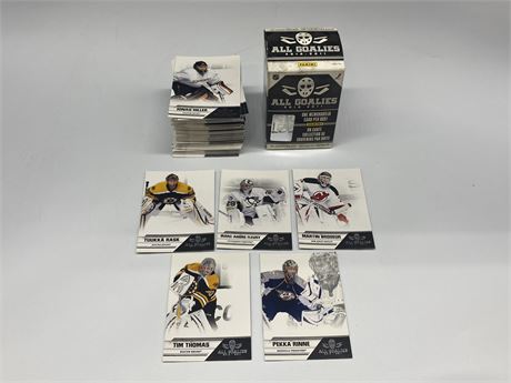 LOT OF 2011 PANINI ALL GOALIE CARDS