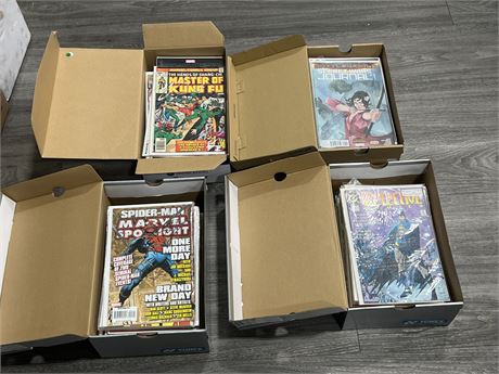 4 BOXES OF MARVEL / DC COMICS