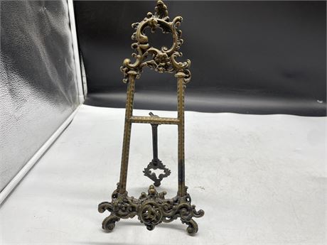 ANTIQUE BRASS BOOK PICTURE HOLDER EASEL