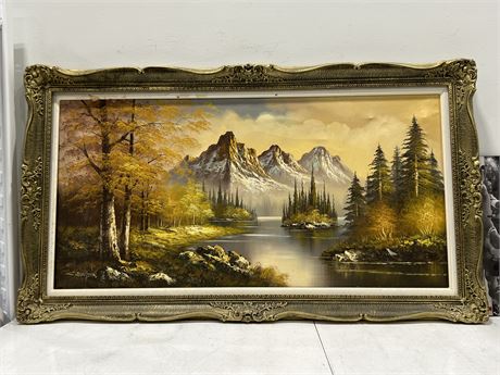 ORIGINAL SIGNED OIL ON CANVAS PAINTING - 55”x31”