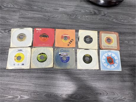 10 MISC 45s (Some scratched)