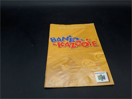 BANJO KAZOOIE MANUAL - VERY GOOD CONDITION - N64