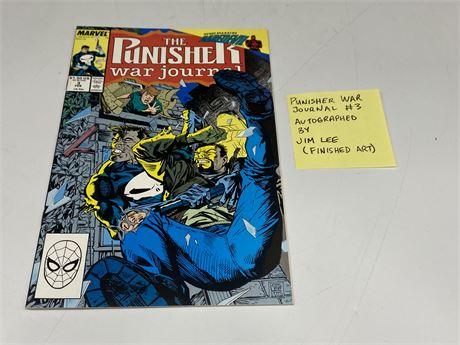 PUNISHER WAR JOURNAL #3 AUTOGRAPHED BY JIM LEE (Mint)