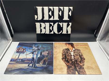 3 JEFF BECK RECORDS - NEAR MINT (NM)