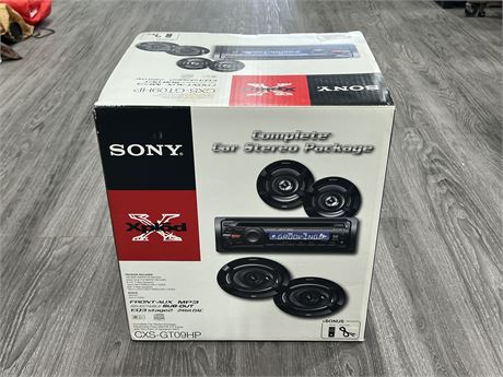 SONY COMPLETE CAR STEREO PACKAGE - SPECS IN PHOTOS