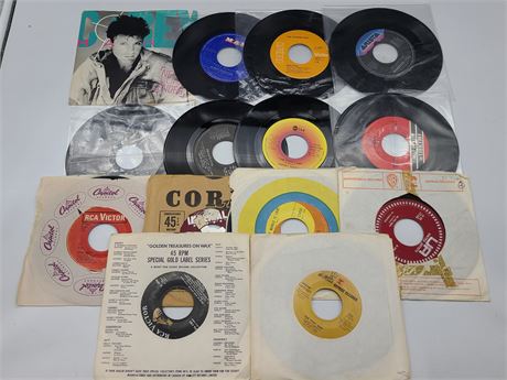 14 MISC 45 RECORDS (Some good condition some are scratched)